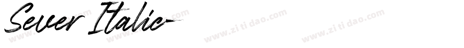 Sever Italic字体转换